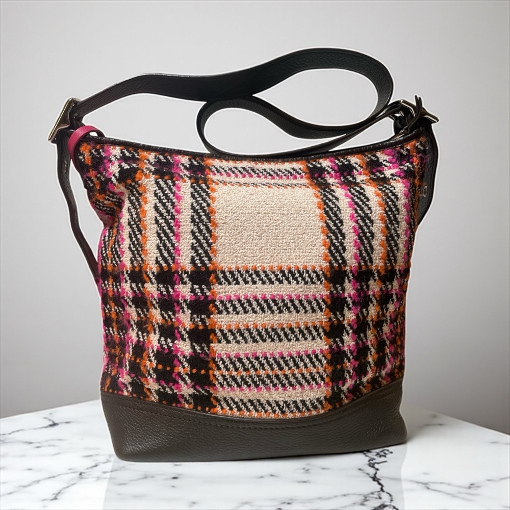 Coach Penny Legacy Boucle Plaid Tweed Large Duffel Crossbody 🚨 RARE 🚨 EUC
